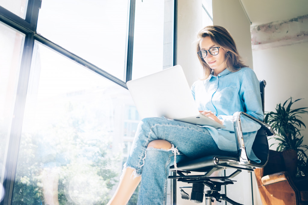 working beside a window