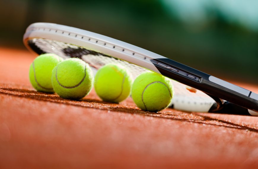 racket and tennis balls