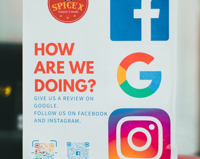 customer review sign