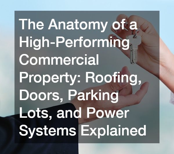 The Anatomy of a High-Performing Commercial Property Roofing, Doors, Parking Lots, and Power Systems Explained